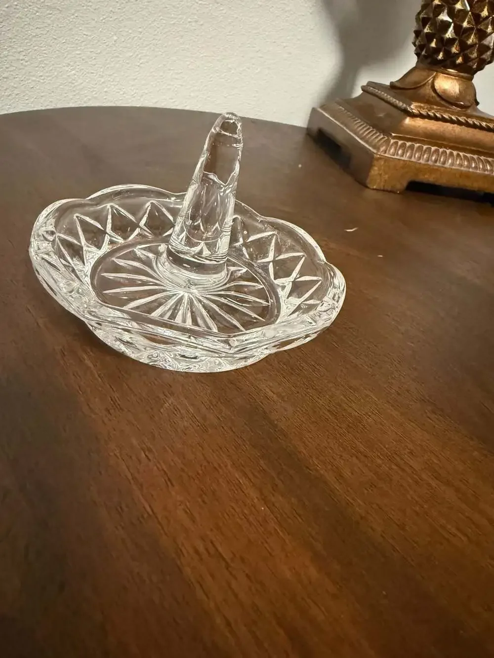 Shannon Crystal by Godinger Cut Glass Ring Holder Dish